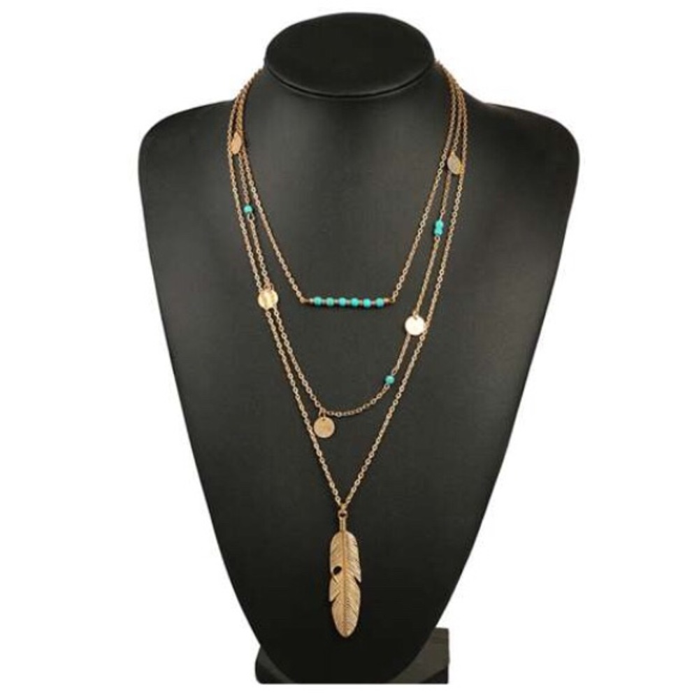Feather Pendant Necklace